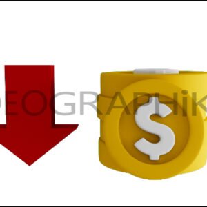 Monedas perdida icono 3D