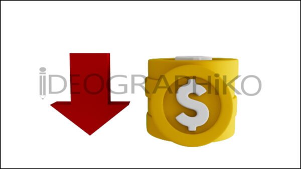 Monedas perdida icono 3D