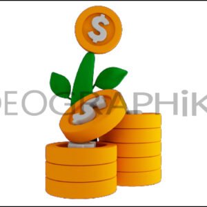 Monedas planta icono