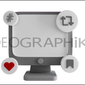 Computadora animada iconos 3D