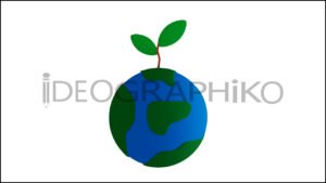 Tierra planta icono animación 3D