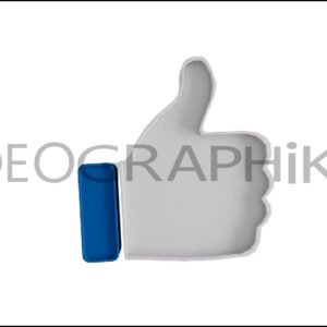Like facebook animado icono 3D
