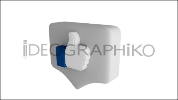 Like comentario icono animado 3D