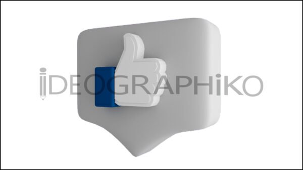 Like comentario icono 3D