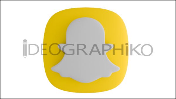 Snapchat icono animado en 3D