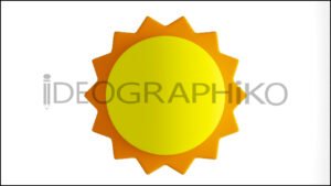 Sol icono animación 3D