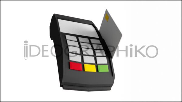 Terminal de pago con tarjeta 3D