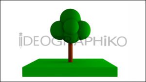 Árboles icono animación 3D