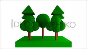 Árboles icono animación 3D