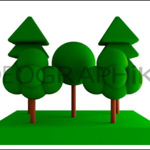 Árboles icono animación 3D