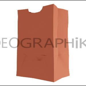 Bolsa de papel icono en 3D