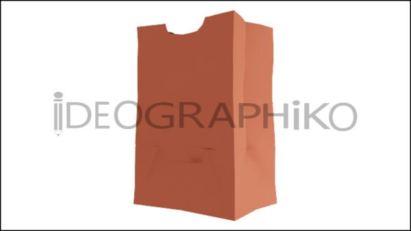 Bolsa de papel icono en 3D