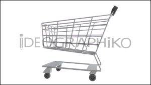 Carrito icono en 3D