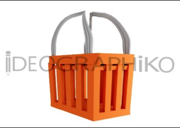 Canasta de compras icono animado en 3D