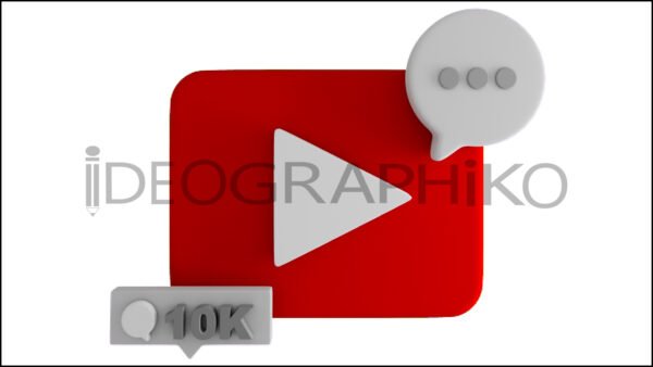 Youtube icono animado 3D