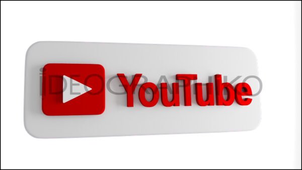Youtube logo icono 3D