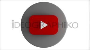 Youtube logo animado en 3D