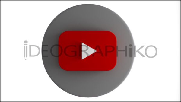 Youtube logo animado en 3D